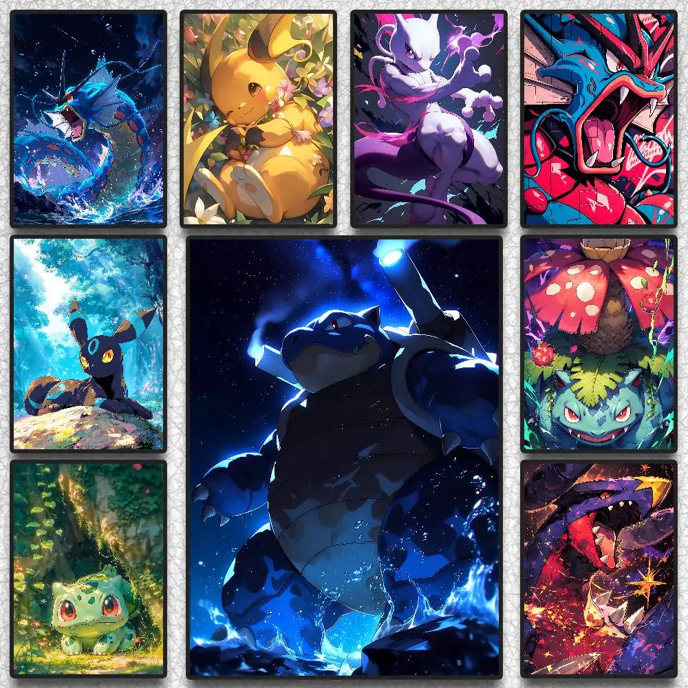 Pokemon Jolteon Anime-Poster, HD-Leinwand-Wandkunst, wasserfester Druck, Gemälde, Schlafzimmer, Wohnzimmer, Heimdekoration, Geschenk
