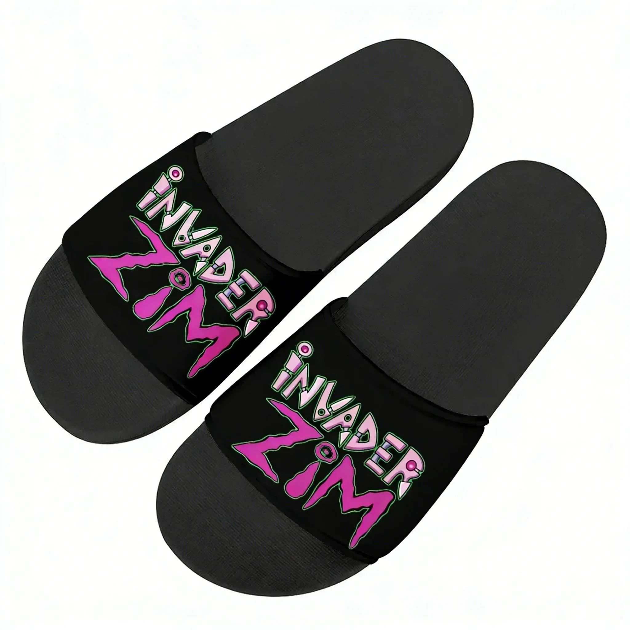 Zim Anime Slippers Home Slippers Cute Cartoon Invader Men Women Teenagers Beach Pool Sandals Custom Made Summer Slipper Soft
