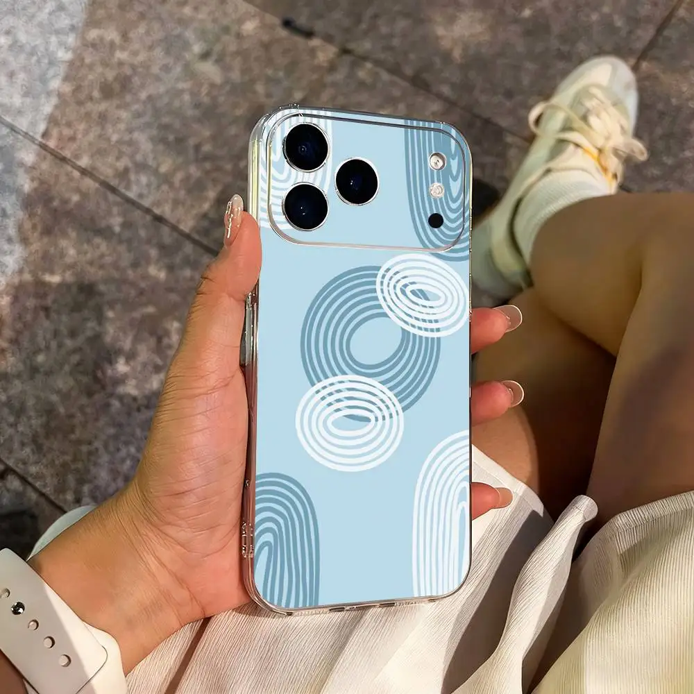 Casing Ponsel Seni Lukis Botani Untuk iPhone 14,13,12,11,17,16,15,Pro,Max,Plus,X,XS,XR,SE,Mini Transparan Lembut