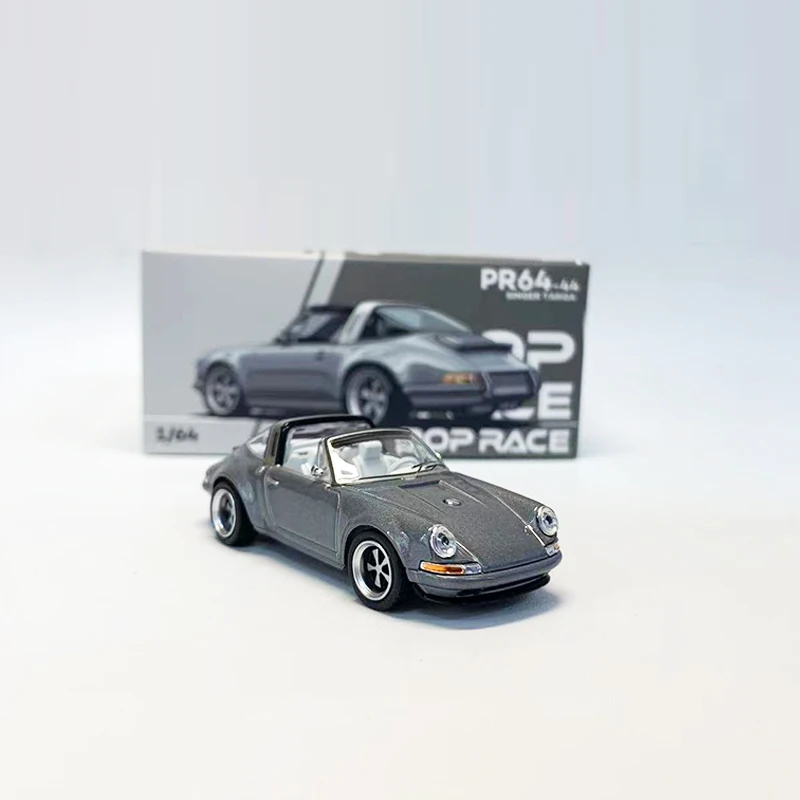 POStore-Modèle de voiture en alliage moulé sous pression ACE 1:64, POS Singer, Collection de véhicules Targa, Gris métal