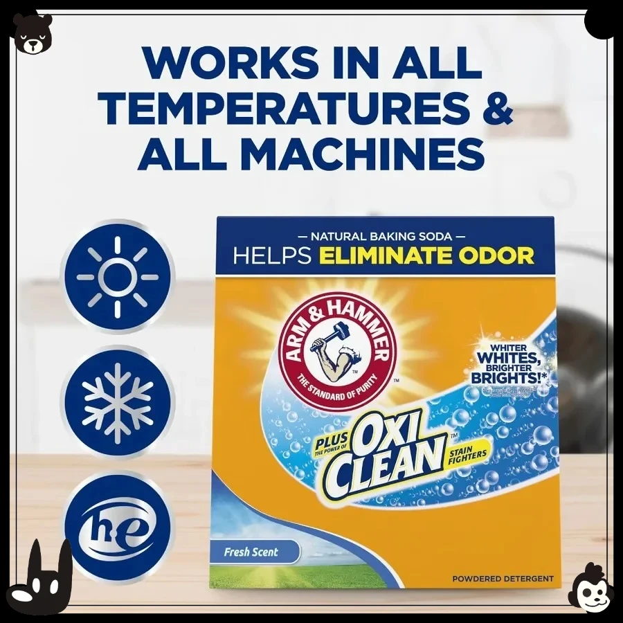 منظف الغسيل، رائحة طازجة، 45 حمولة، 3.48 رطلاً (عبوة واحدة) - يزيل أقوى البقع، مناسب لغسالات القياسية وHE