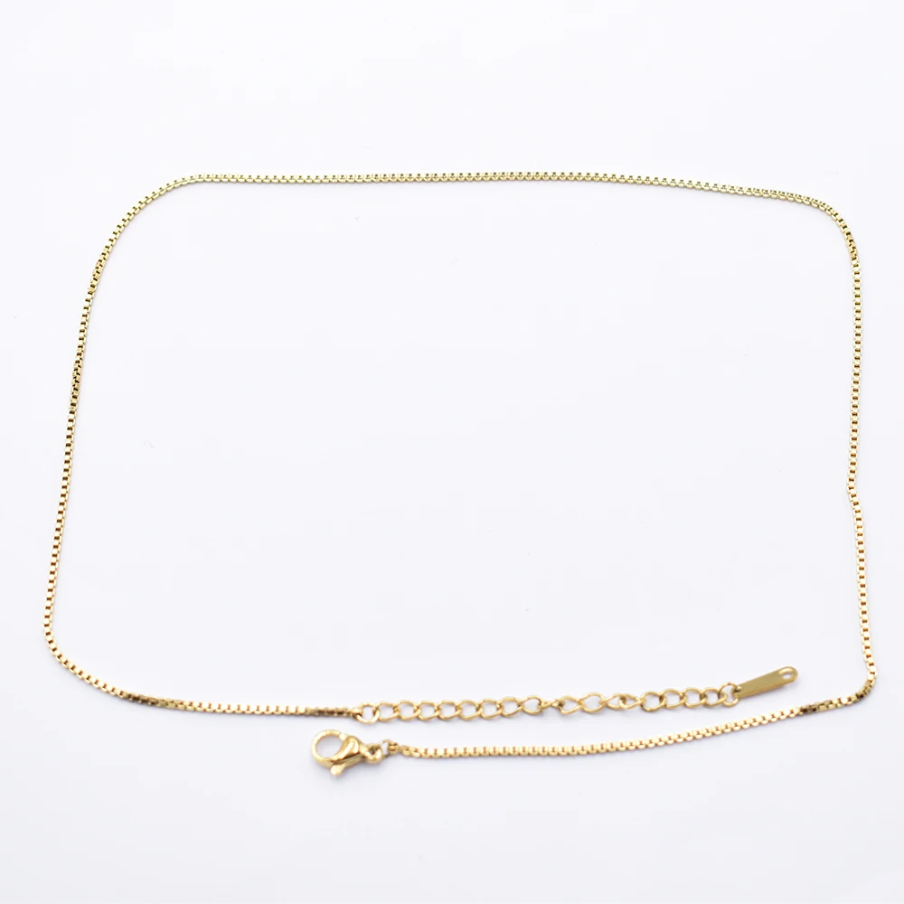 Wholesale Gold color 1.2mm Stainless Steel composite chain Necklaces DIY Jewelry 40+5cm Chains Suit Bulk Sale Accessories