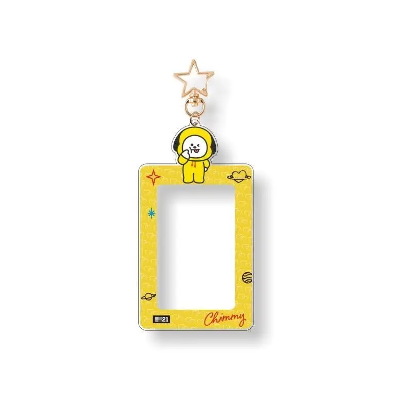 Kawaii BT21 Kaarthouder Sleutelhanger Kaartopslag Hanger ID Foto Opslag Kaart Tas CHIMMY COOKY KOYA TATA Anime Gift Speelgoed