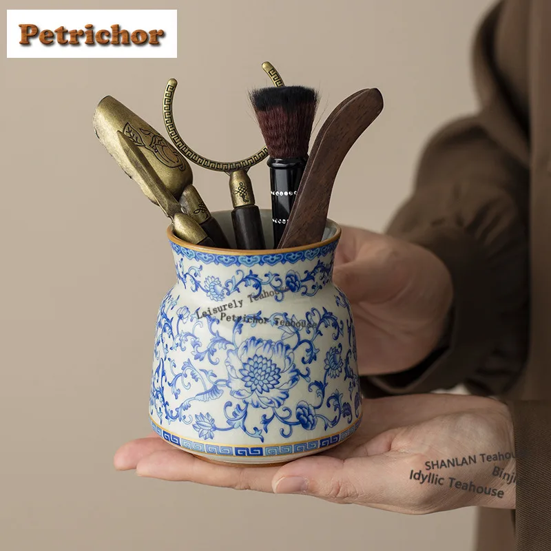 

Ru Kiln Lotus Tea Six Gentlemen Роскошный чайный инструмент Канистра Чайный набор инструментов Бытовая чайная посуда Принадлежности для ча Подарочная чайная церемония