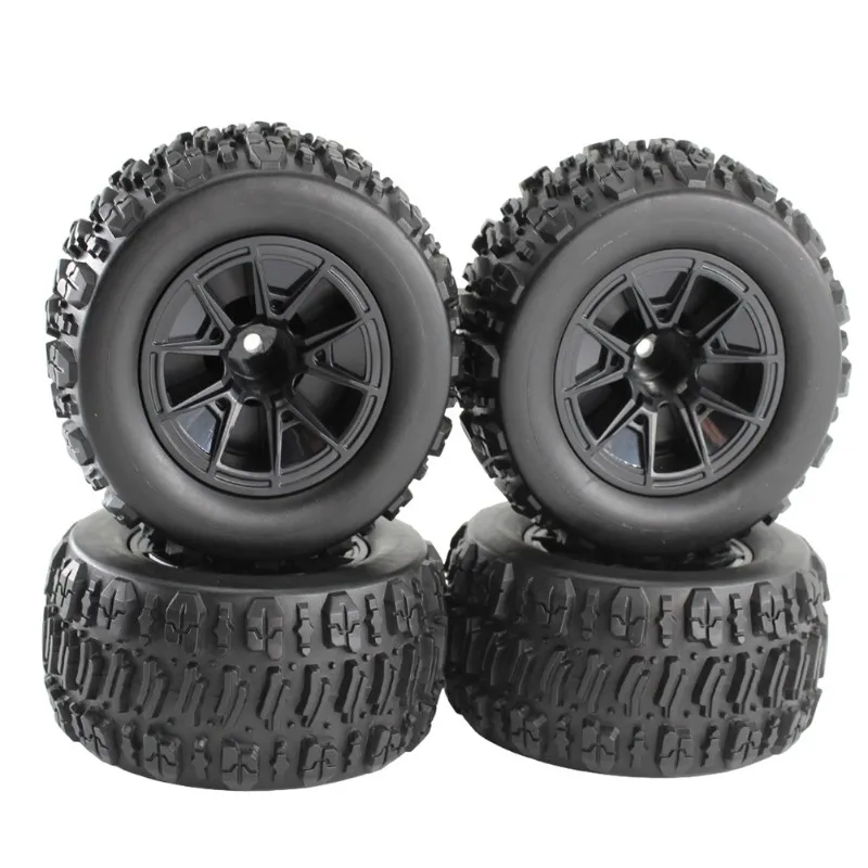 YSUN-For SCY 16101/16101PRO 16102 16102PRO 1/16 RC 자동차 액세서리 4개 90mm 오프로드 타이어 S-패턴 대형 풋 타이어