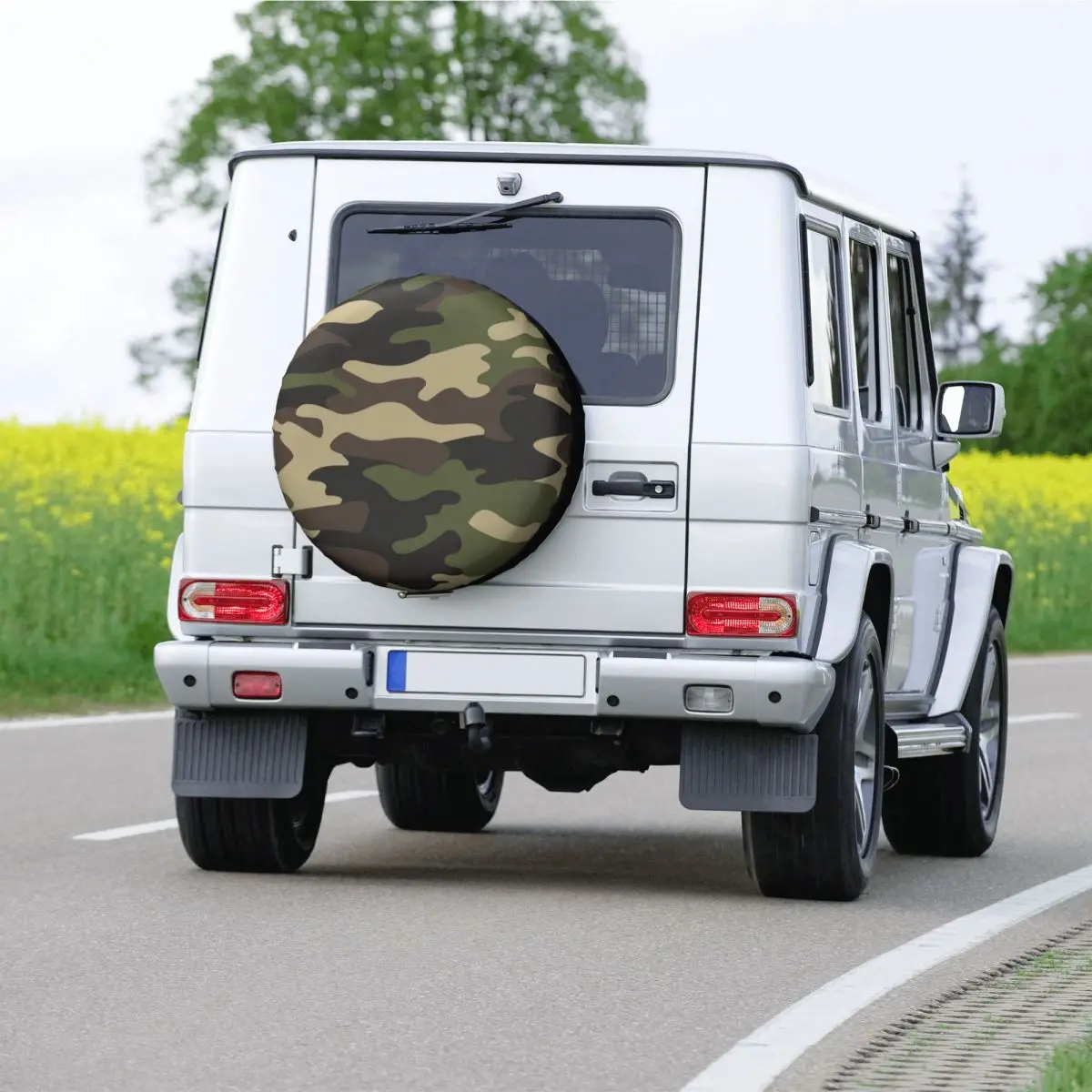 Green Brown Military Camouflage Spare Wheel Tire Cover for Toyota Land Cruiser Prado Army Jungle Camo Jeep RV SUV 4WD Vehicle