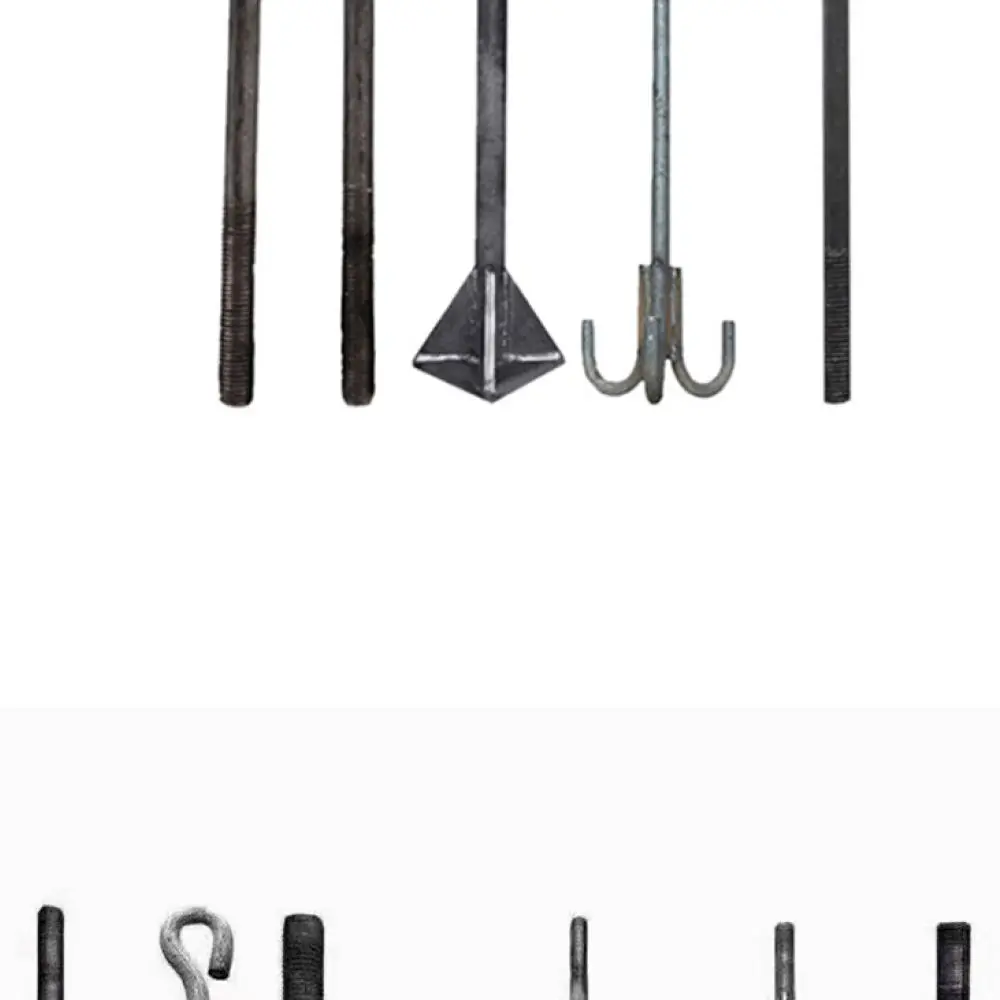 Durable Foundation Embedding Anchor Bolts Heavy Duty Structural Fasteners Carbon Steel Grade 10 9 Building Fixing Studs