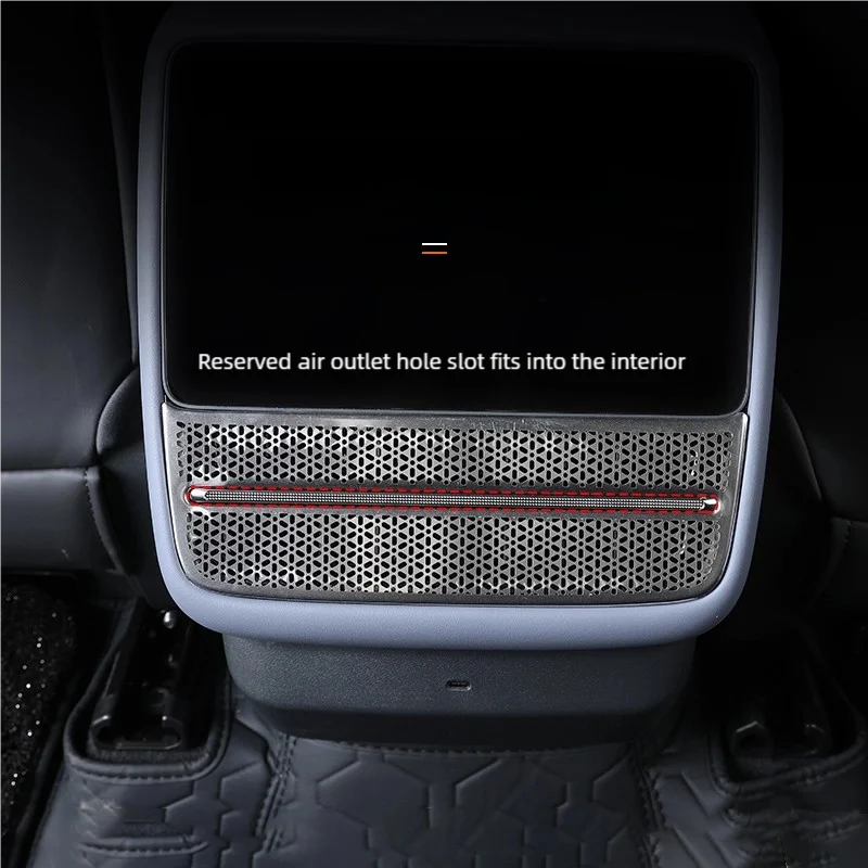 For XPeng 2025 2026 2027 G7 Central Control  Stainless steel Car Decoration Air ConditioningVent Protective Cover
