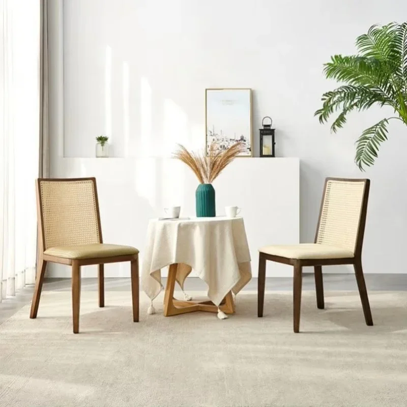 Modern design Eco-friendly wood frame/fabric rattan cafe chair