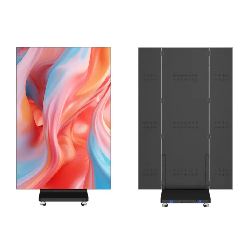 Ultra-Thin Indoor P1.25 P1.86 P2.5 HD LED Poster Screen Three-Fold Standing  LED Poster Screen