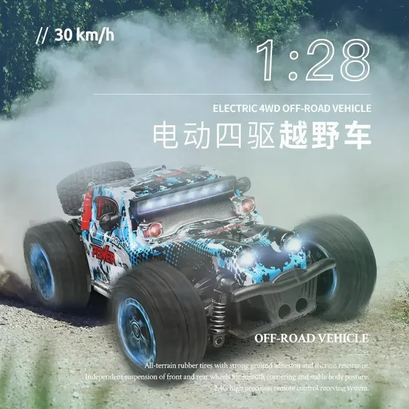 

RC Cars 30KM/H High-speed Off-road Vehicle 1:28 Full Simulation 4WD Drift Racing Climbing Car Electric Model Children's Toy Gift