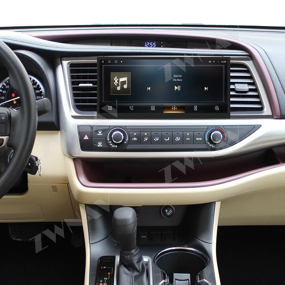 ZWNAV Android 14 Car Radio For Toyota Highlander 2015-2018 Wireless CarPlay Android Auto DSP Sound GPS Navigation WIFI 4G System