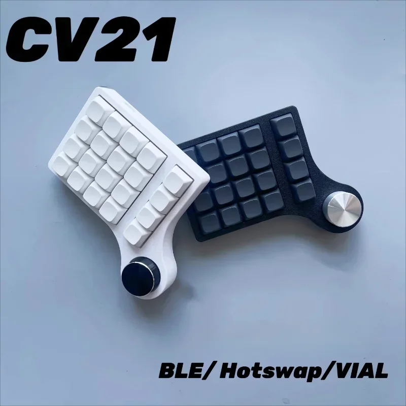 CV21 Mini Keyboard Kit 3-mode Wireless Bluetooth Customized Hot-swap Support VIAL Ergonomic Gaming Mechanical Keyboard With Knob