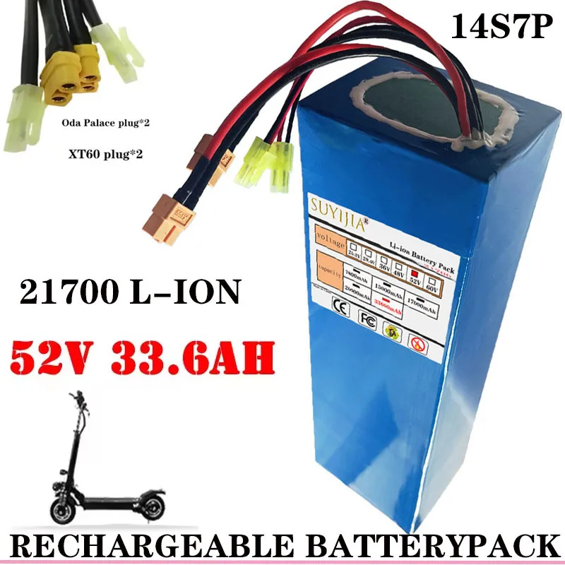

Batterie Li-ion 14S7P 21700 52V, pour batterie Lithium-Ion 33.6Ah