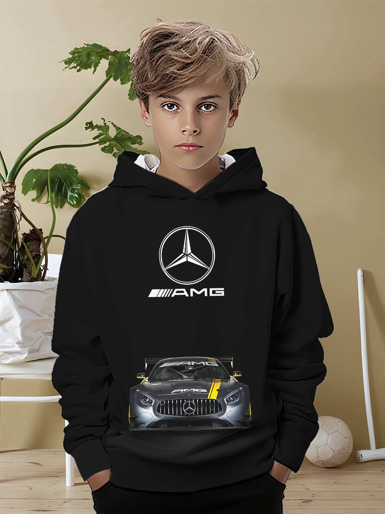 Luxury Car Mercedes Benzs-AMGS Hoodies for Kids Clothes Girl Cartoon Children's Fashion Boys Clothing Baby Boy Clothes Offer