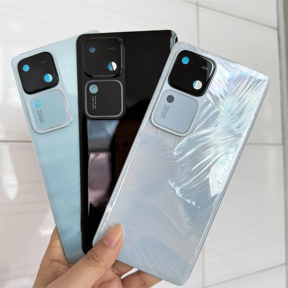 Back Glass Cover For Vivo V30/S18 Pro Battery Case V30/S18 Rear Door Housing Lid Panel Shell Repair Parts +Camera Lens &Glue