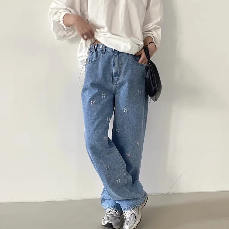 Jeans Wide Leg Pantalones Mujer High Waist Women Denim Pants Korean Fashion Ropa Mujer Spring Womens Clothing