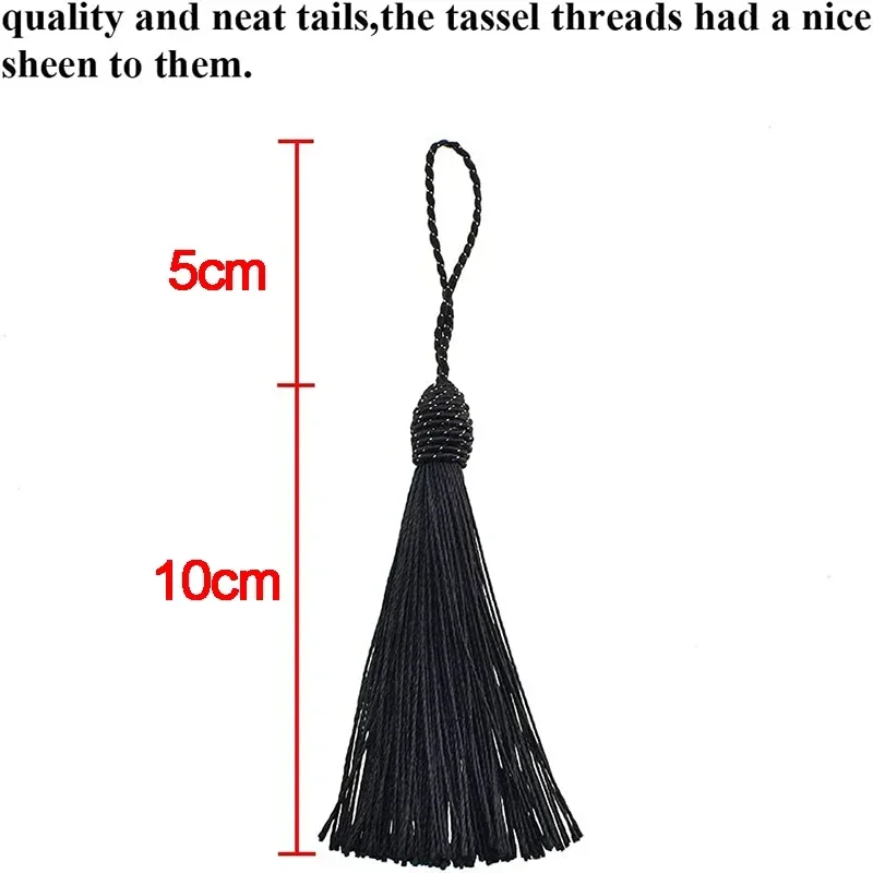 10pcs Silk Tassels Hanging Rope Sewing Bang Tassel Trim Decor Key Tassels For Pendant for DIY Craft Jewelry Making Home Decor