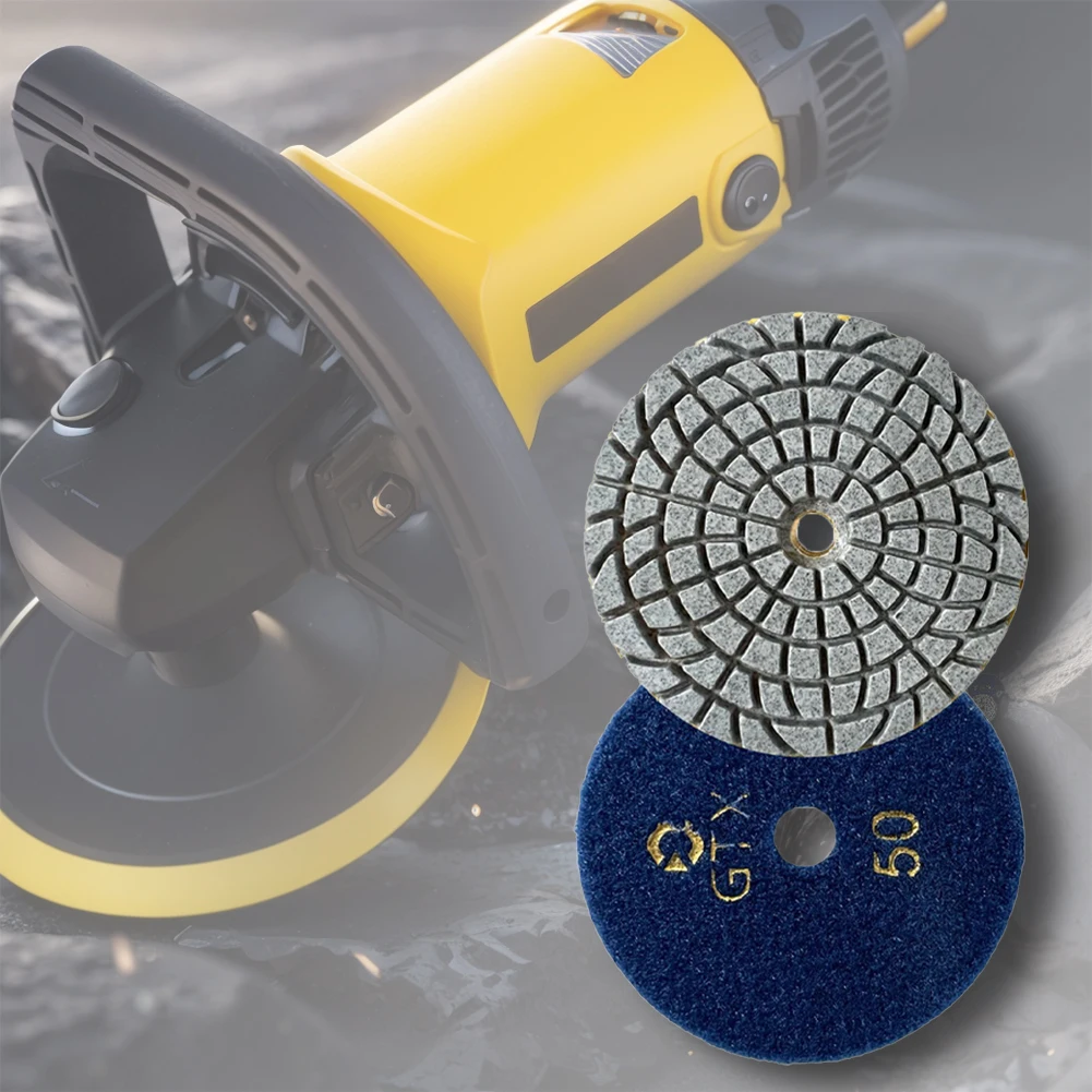 2 Pcs 80mm/3inch Diamond Polishing Pad 50-500 Grit Wet Buff Disc Abrasive for Marble Granite Concrete Countertop Stone