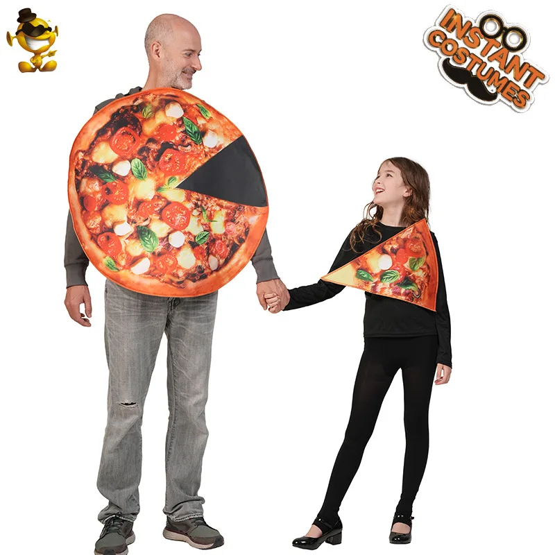 Funny Parent-child Pizza-themed Cosplay Costumes Party Stage Performance Props