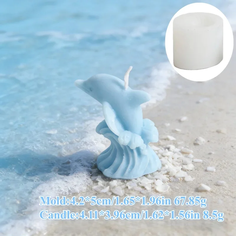 Molde de Silicona Mini Delfín para Regalo de Bebé, Molde de Jabón de Delfín, Molde de Vela de Ballena, Molde de Animales Marinos para Resina Epoxi, Arcilla Polimérica, Arte y Manualidades