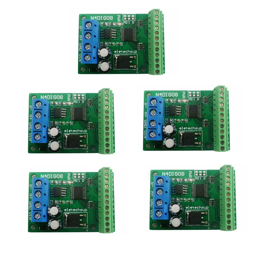 5PCS 3 in 1 8ch Input/Output Digital Switch TTL LvTTL CMOS RS485 IO Control Module Modbus Rtu Board For PLC Relay