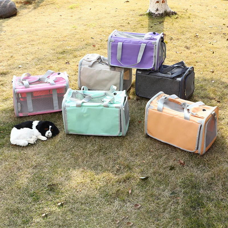 

New Oxford cloth pet bags, portable pet handbags, breathable pet cat cages in stock