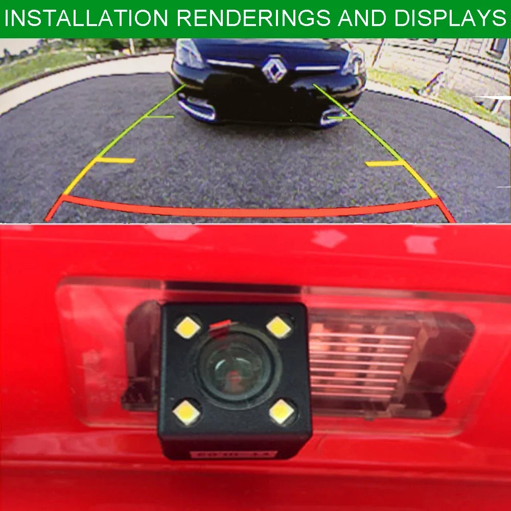 كاميرا الرؤية الخلفية لرينو زوي 2012 ~ 2019 شاشة OEM إضافة كاميرا احتياطية عكسية رؤية ليلية عالية الدقة