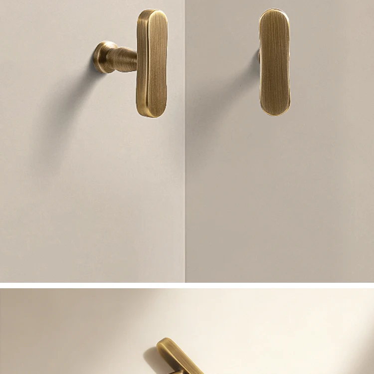 Dooroom Möbelgriff aus massivem Messing, T-förmig, Schrankknopf für Kleiderschrank, Schminktisch, Schublade, Schuhschrank, Großhandel verfügbar – Detail 10
