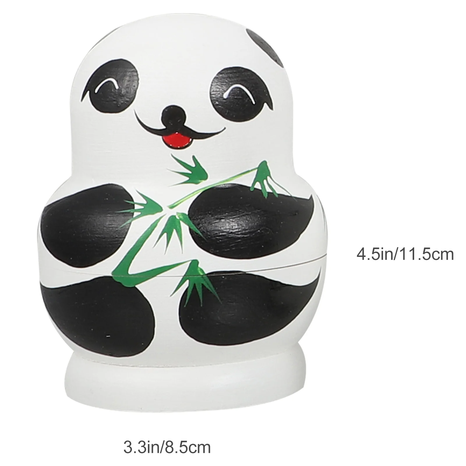 สิบชั้น PANDA Matryoshka ของเล่นไม้รัสเซียซ้อนตุ๊กตาทาสี Nesting Matryoshkas ของเล่น