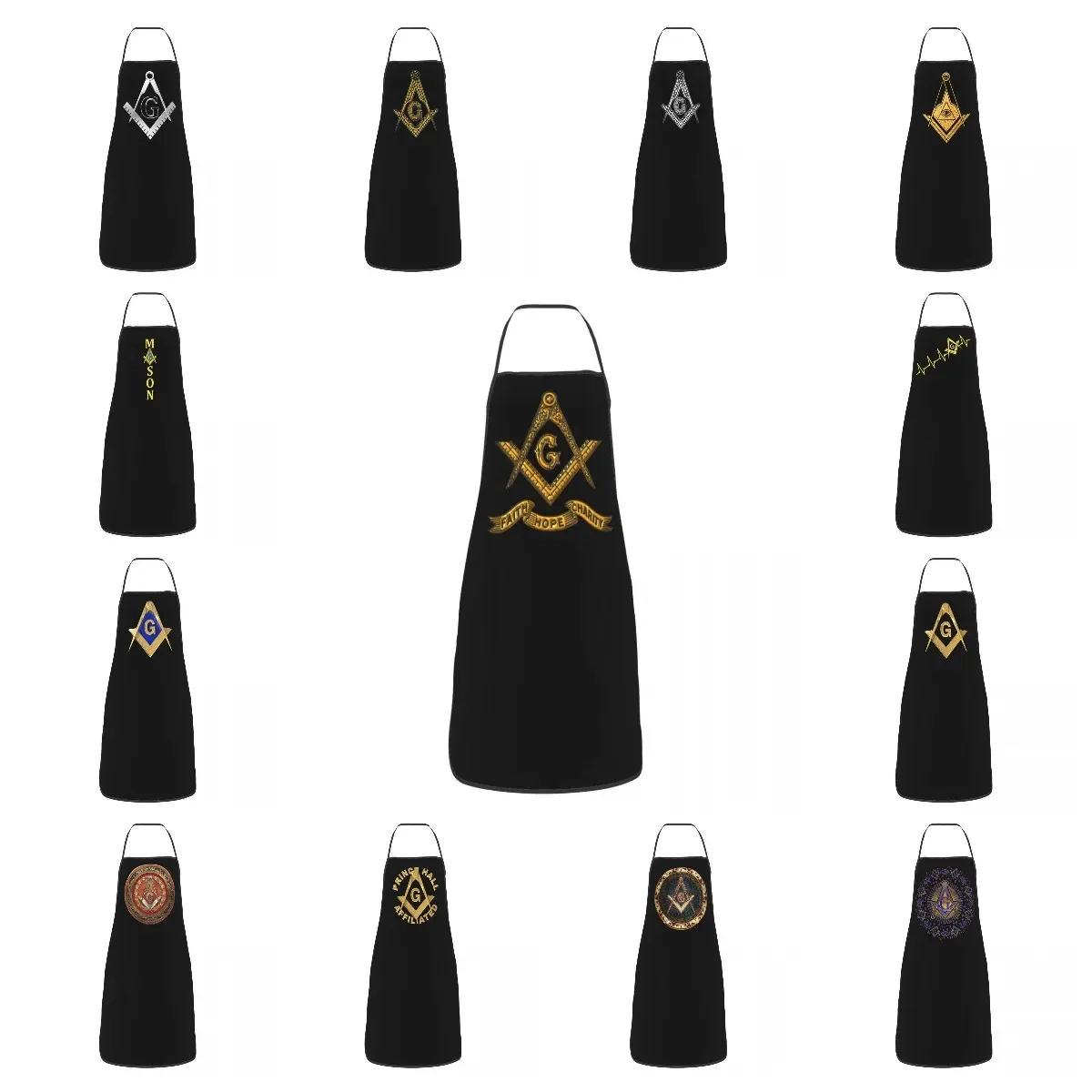 Faith Freemasonry Masonic Apron Men Women Freemason Adult Unisex Kitchen Chef Bib Tablier Cuisine Cooking Baking Painting