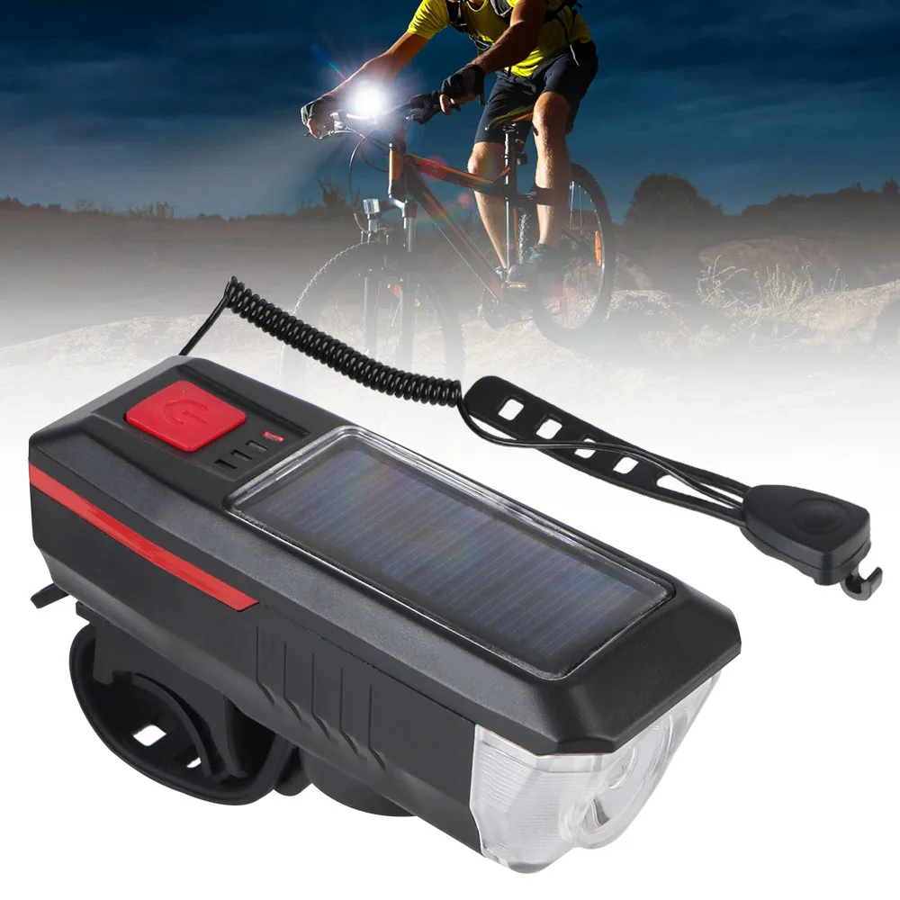 For Bicycle Motorcycle Portable Solar Bicycle Light Front Searchlight Bike Lights Night Light High Brightness LED Light Strip