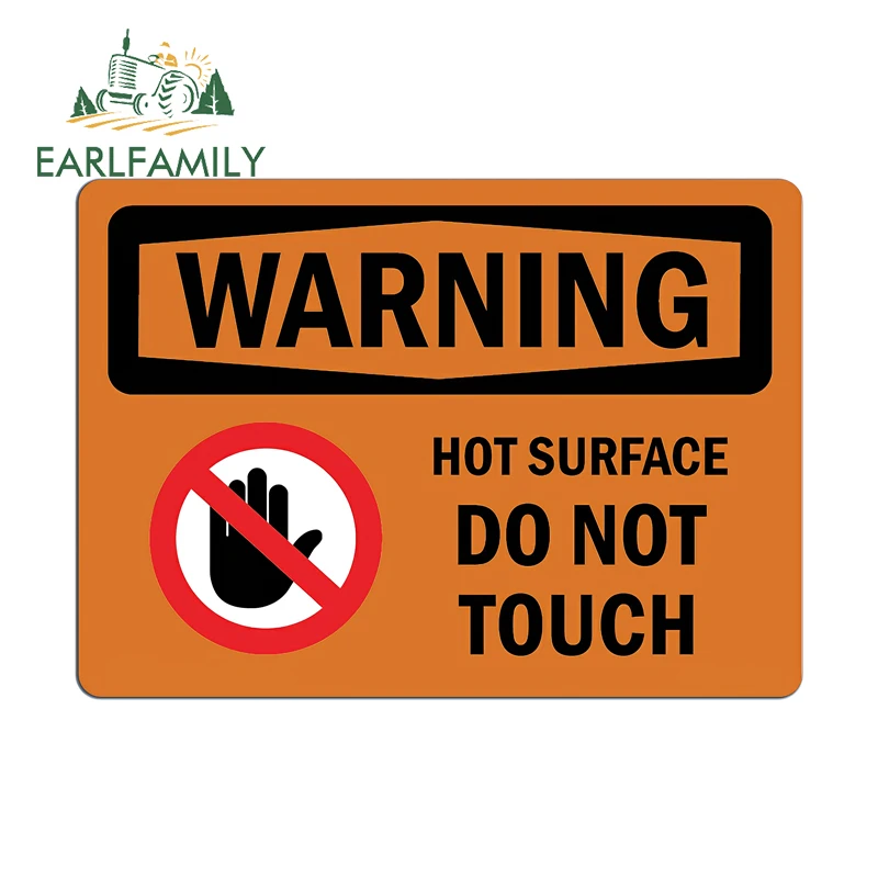 EARLFAMILY Don't Touch Warning Stickers Popular Anime Theme Skateboard Surfboard Decals Scratch-Proof Waterproof Racing Drifting