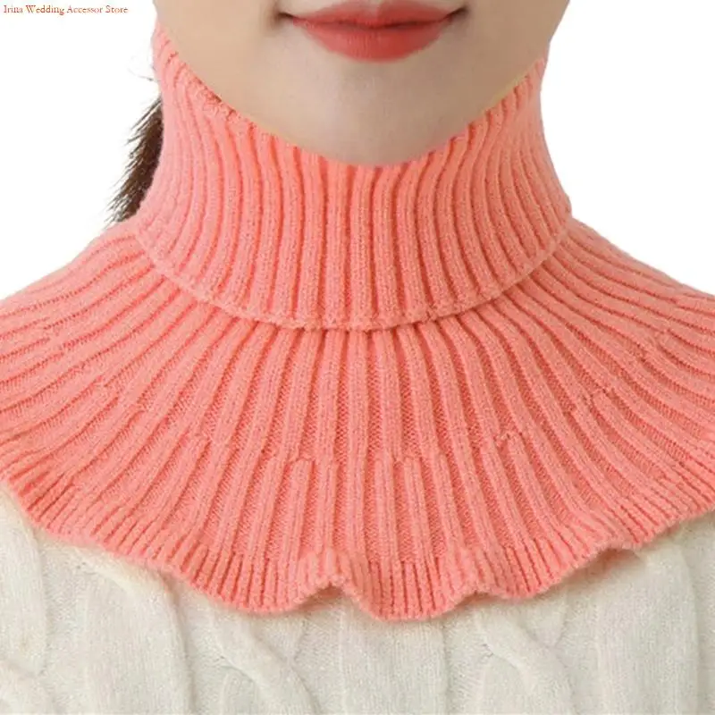 G92D Women Collar Scarf Winter Scarf Cold Weather Detachable Wrap Scarf False Collar