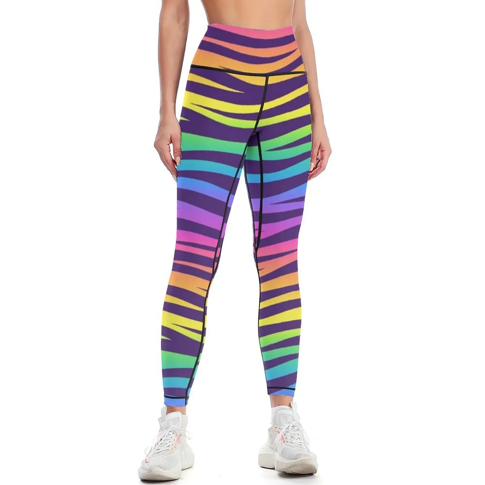 

Rainbow Tiger Leggings Women's high waist joggers for Womens Leggings