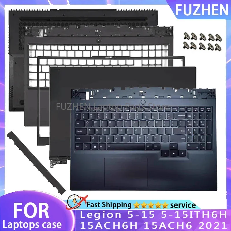 New For Lenovo Legion 5-15ITH6H 15ITH6 15ACH6H 15ACH6A 2021 Laptop LCD Rear Cover/Front Frame/Palm Pad Keyboard/Bottom Cover