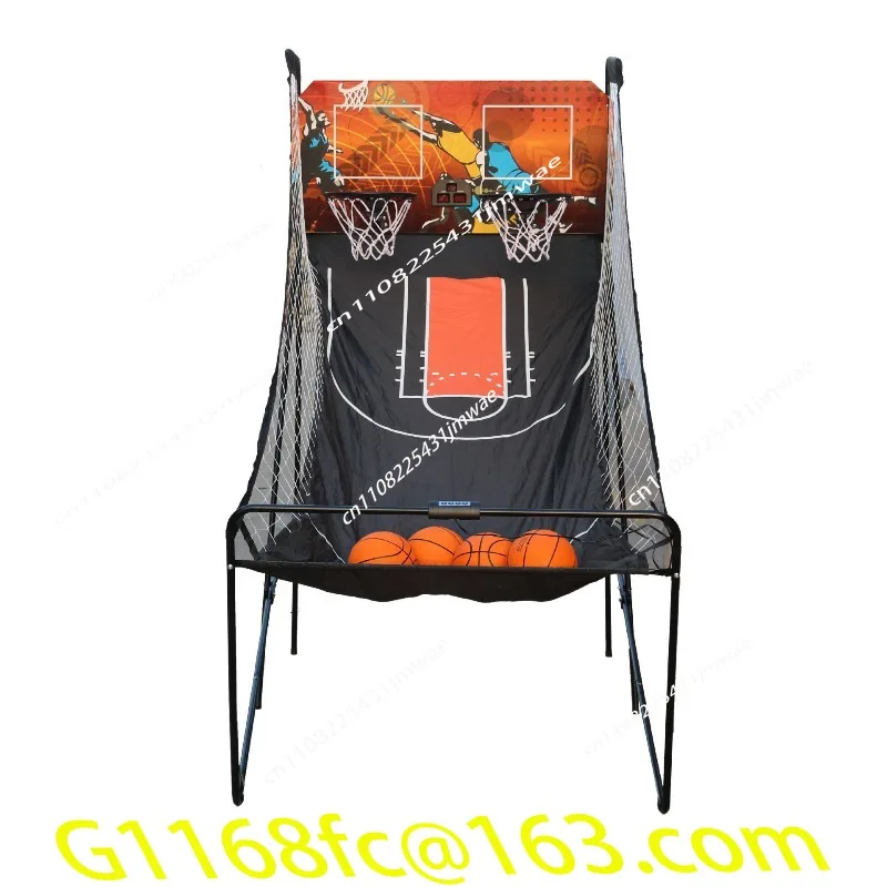 A foldable mobile indoor and outdoor basketball arcade game 2 players parent-child interaction