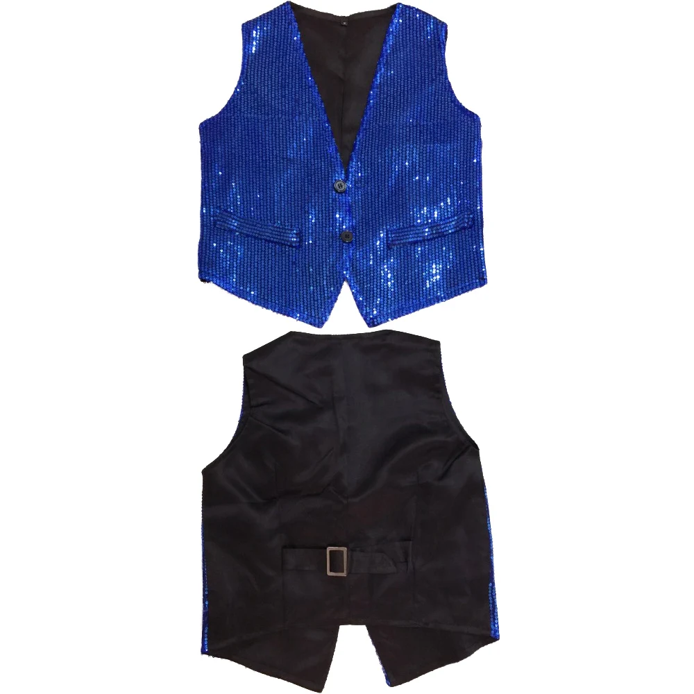 Men Sparkling Sequin Vest Shiny Sleeveless Adult Disco Jacket Tops Hip-hop Latin Dance Stage Performance Party Costume Waistcoat
