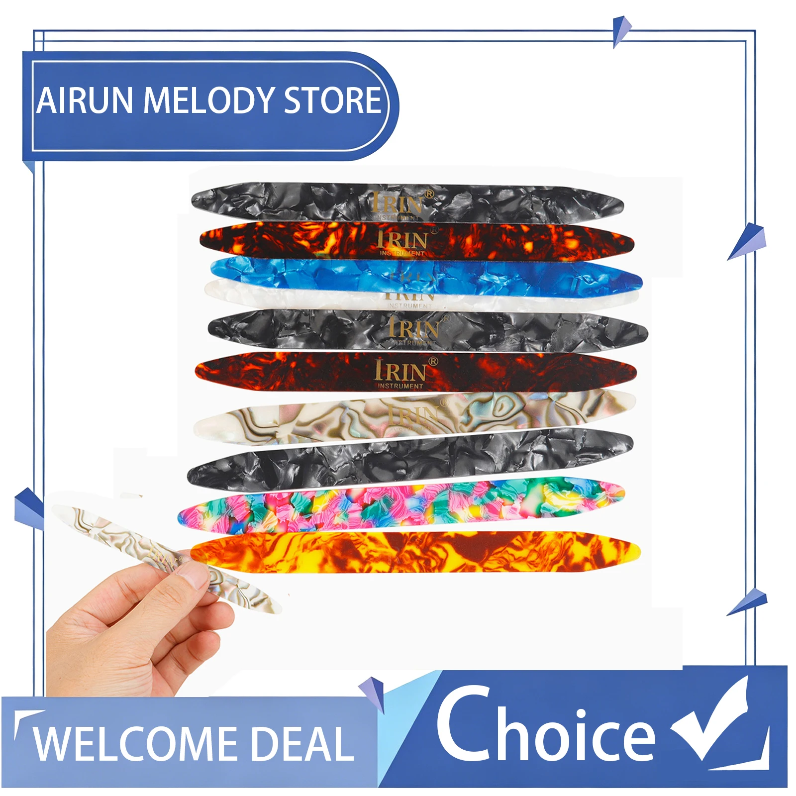 5/10/30/50 Pcs of Oud Pick Celluloid ABS Long Pick String Yueqin Oud Piano Universal Elastic Pick String Instruments Parts