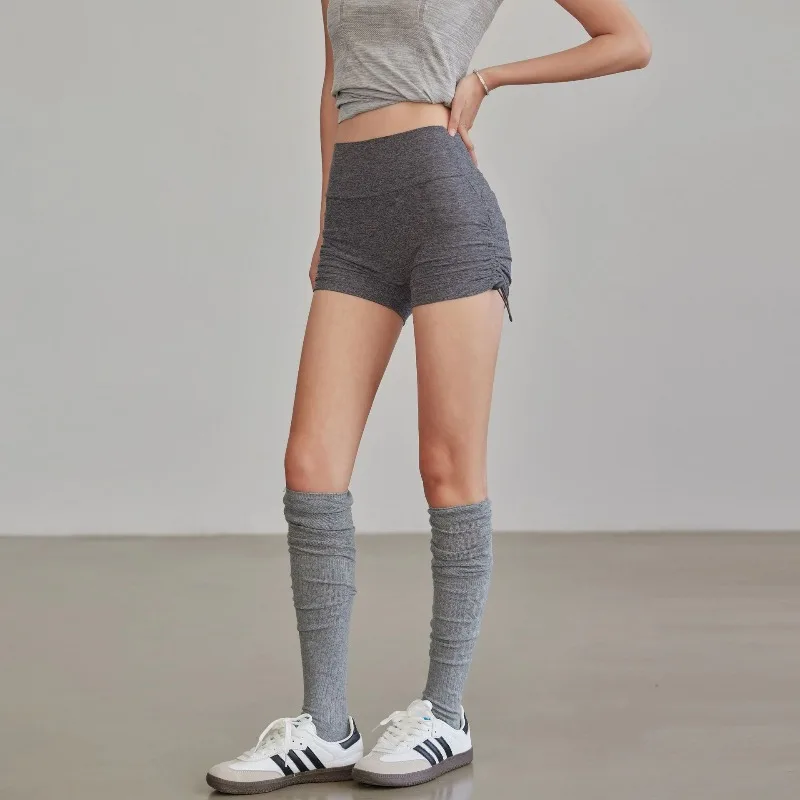 Summer Women's High Waisted Drawstring Yoga Exercise and Fitness Hip Lifting Breathable Quick Drying Can Be Worn As Shorts