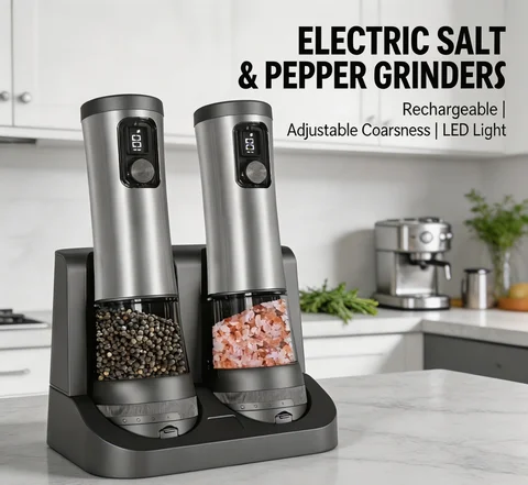 Rechargeable Grinder Set with LED Display