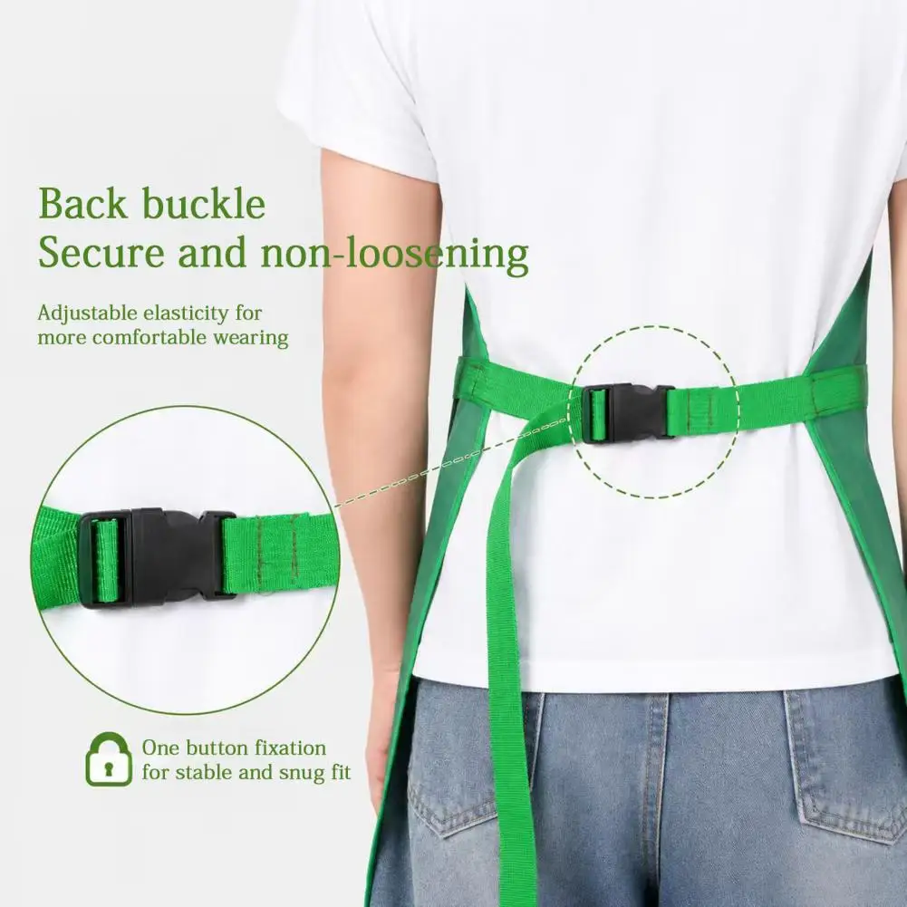 Long Length Body Protection Apron Waterproof Oxford Cloth Work Apron Gardening Apron with Multiple Pockets Thickened for Men