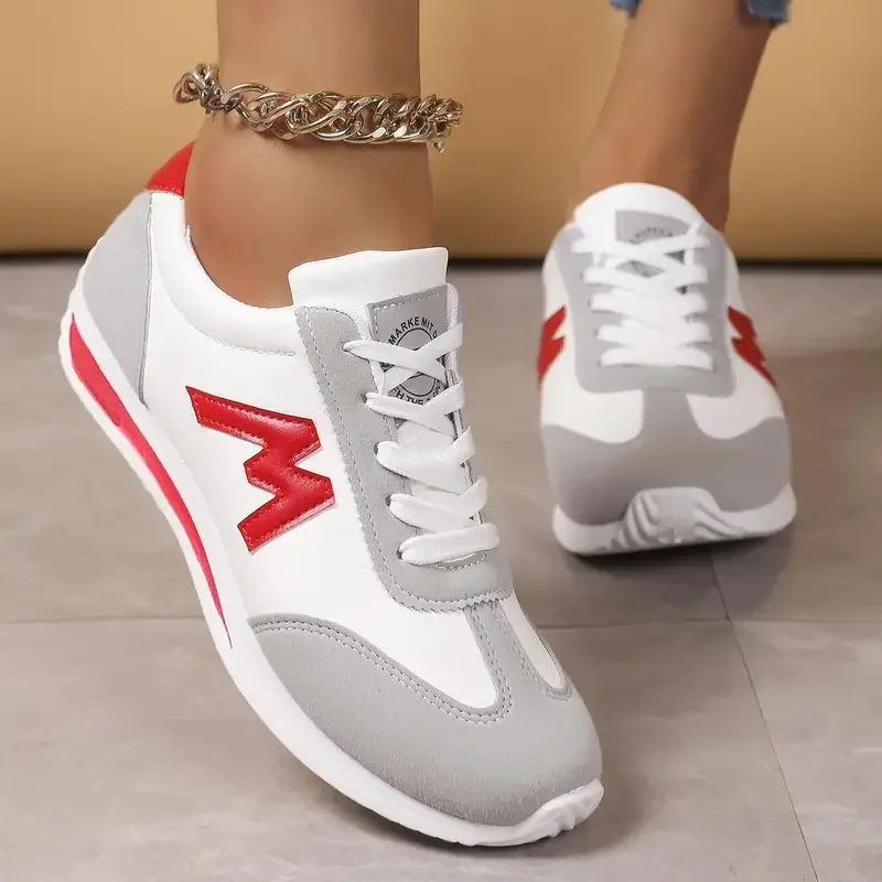 Women Casual Sneakers Spring Versatile Breathable Cross Lace Shoes Women Round Head Deep Mouth Sneakers Women Zapatos De Mujer