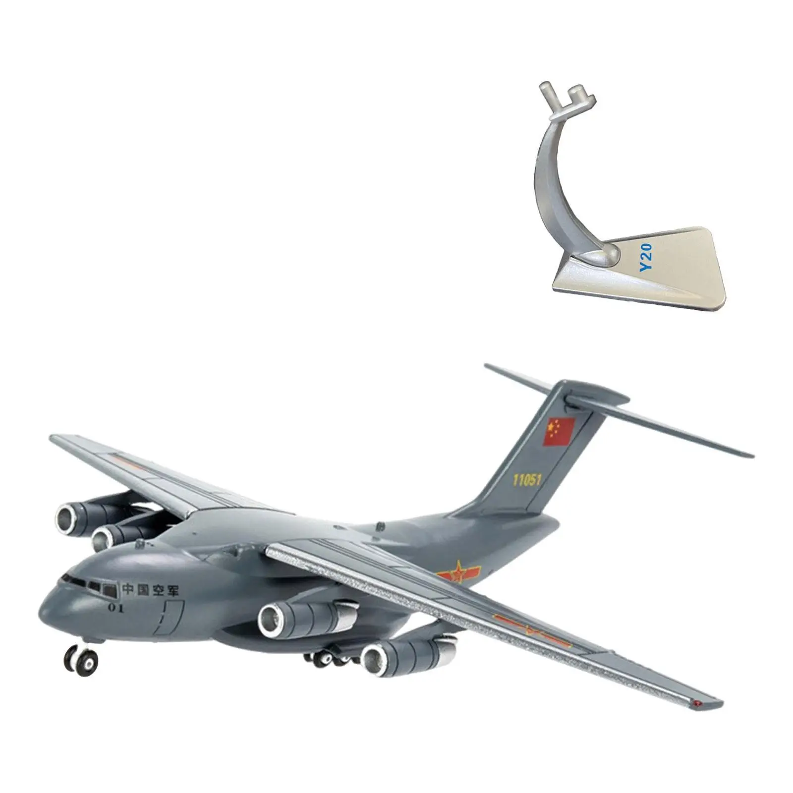 1/260 Scale Xian Transport Aircraft Collection Chinese Plane Ornament Simulation Airplane with Base for Home Living Room