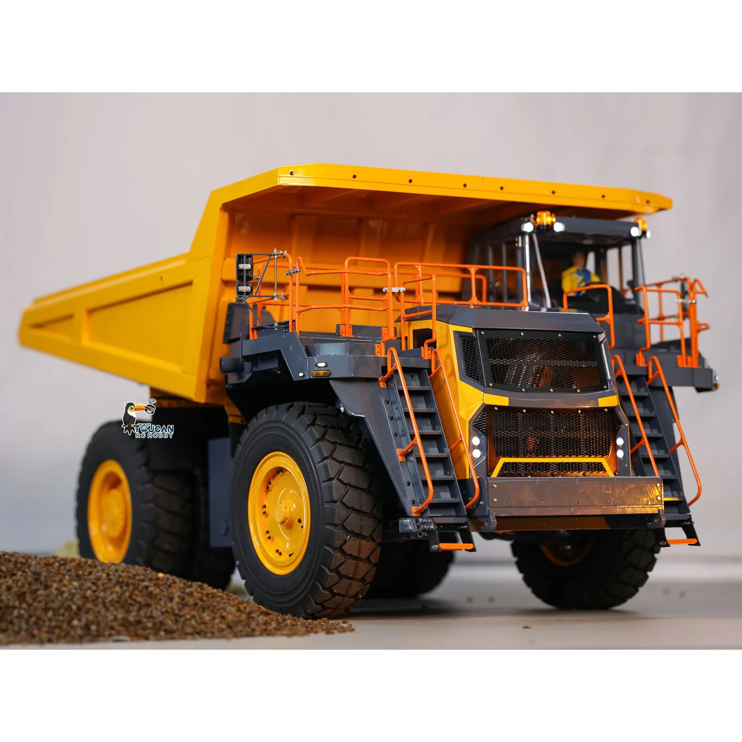 LESU R110E 1/16 RC Metal Hydraulic Dump Truck Heavy Duty Machine Remote Control Mining Truck Dumper Electric Tipper THZH1307