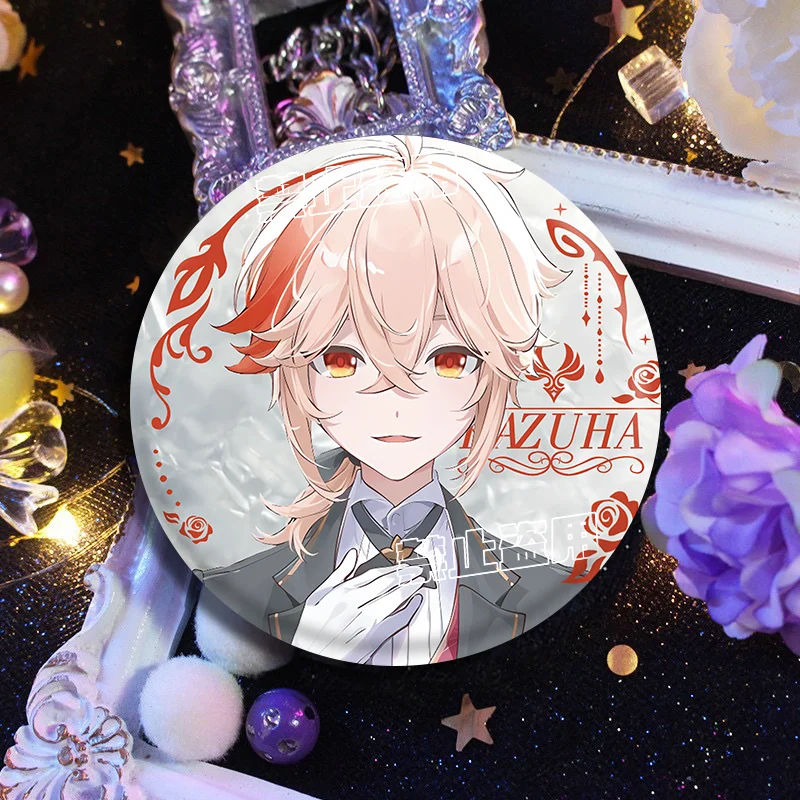 8 قطعة أنيمي Genshin تأثير Venti Zhongli شياو دبابيس لطيف شارة سترة الجينز التلبيب دبوس جمع هدية اكسسوارات بروش