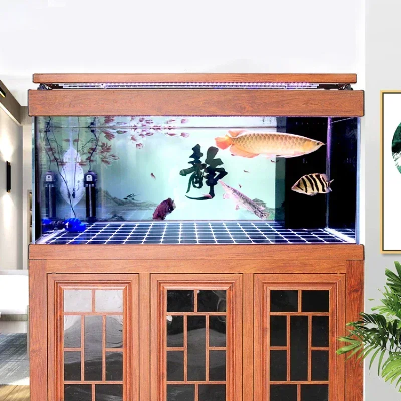 TAO Aquarium Bottom Filter Large Household Ultra-White Glass Change Water Custom Cylinder