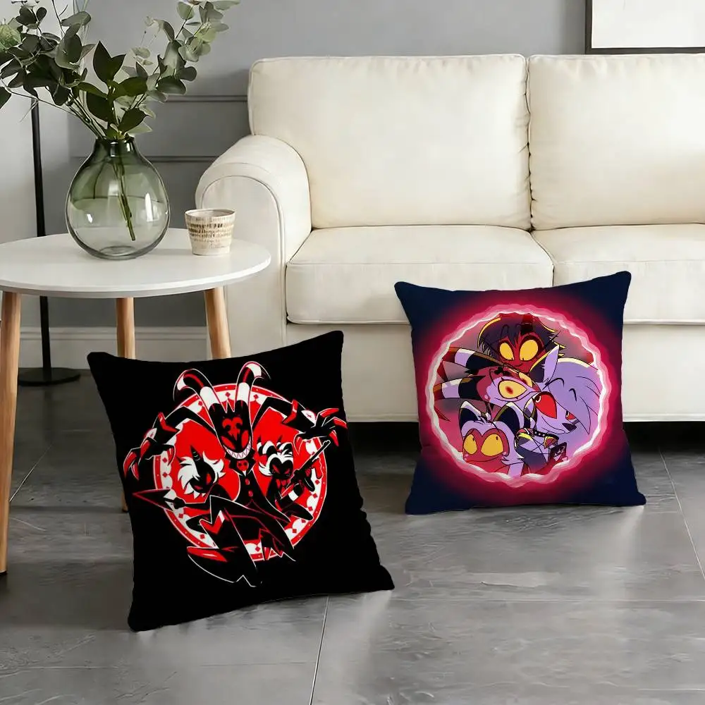 H-Helluva Boss Pillow Case Pattern Printed Pillowcase For Living Room Sofa Cushion Cover