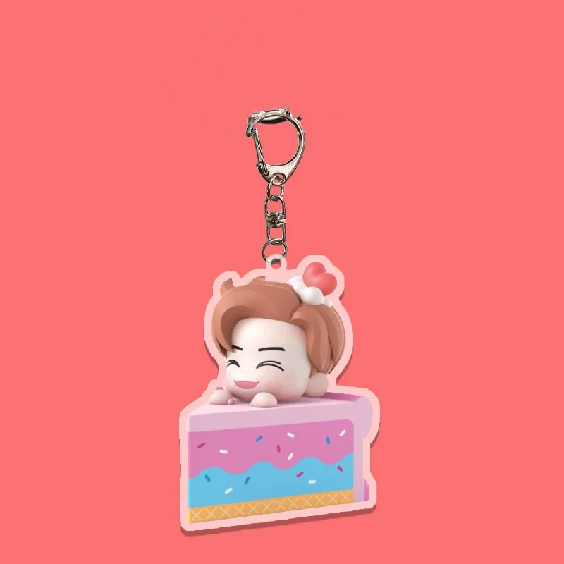 Kpop Valentine's Day Cake Lovely Cartoon Acrylic keychain INS Style Creative Backpack Pendant Jisung Chenle Fans Fans Colletion