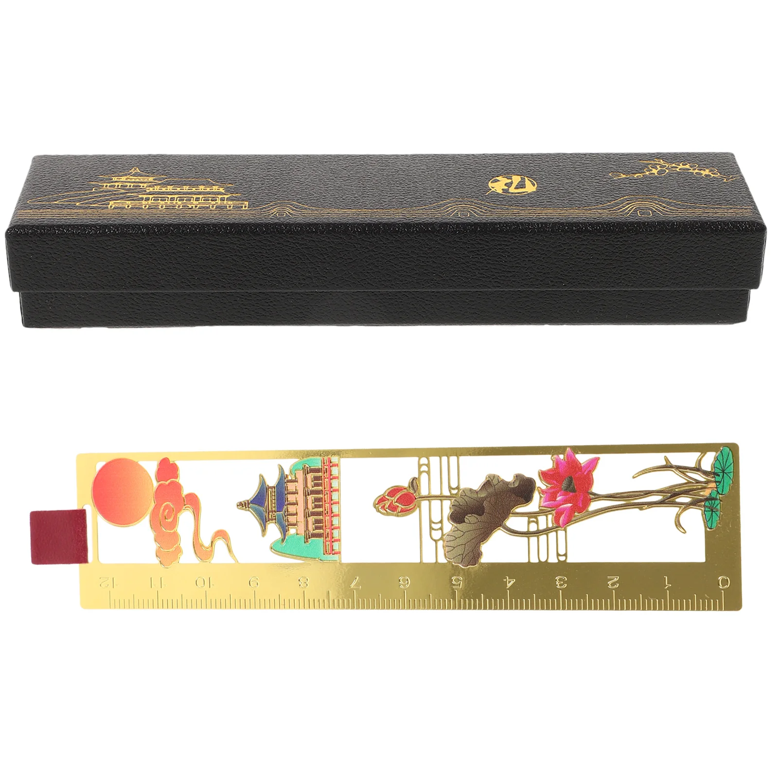 Metal Bookmark Ruler Exquisite Brass Design Multi-Functional Studying Drawing Gift Creative Chic Book Accessories